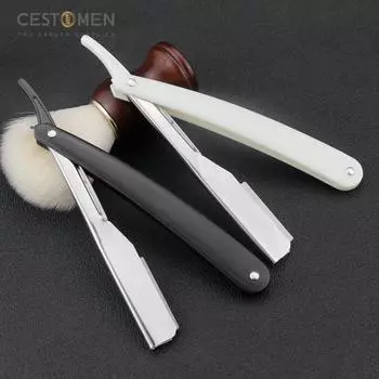 CESTOMEN легкая пластиковая ручка выдвижного типа мужская бритва для бритья парикмахерская бритва для стрижки волос удаление белый