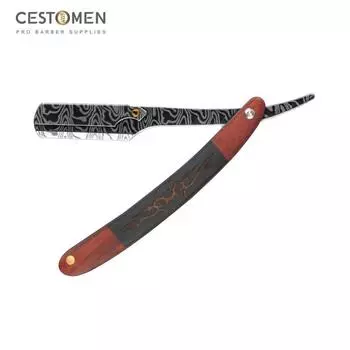 CESTOMEN профессиональная ручная бритва с прямыми лезвиями, острая бритва из нержавеющей стали, складной парикмахерский триммер для бритья, резак для бороды серебряный