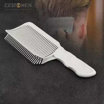 CESTOMEN профессиональные ножницы для стрижки волос, расческа для стрижки, изогнутая расческа для позиционирования, термостойкая машинка для стрижки с плоской вершиной, расческа для стрижки волос серый