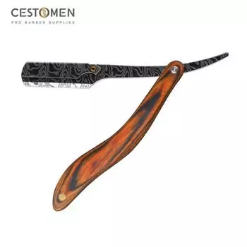 CESTOMEN Senior бритва для бороды из нержавеющей стали с прямыми краями, ручной триммер для удаления волос для мужчин и женщин серебряный