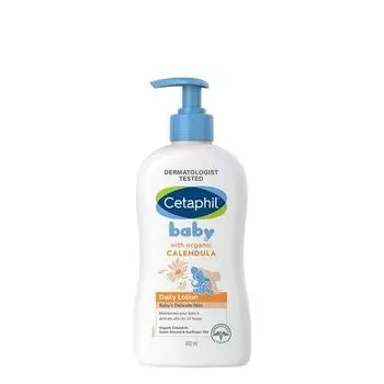 Cetaphil Baby Ежедневный увлажняющий лосьон 400 мл с органической календулой для лица и тела, увлажняющий крем для детей