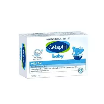 Cetaphil Baby Mild Bar 75 г, детское мыло для ванны, белое, среднее