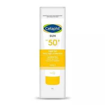 Cetaphil Combination Skin Sun Spf 50 Солнцезащитный крем, очень высокая степень защиты, легкий гель, водостойкий, витамин E, 50 мл, упаковка из 1 шт.