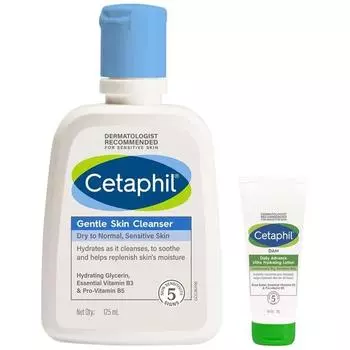 Cetaphil Dam Daily Advance Ультра увлажняющий лосьон, 30 г и Мягкое очищающее средство для кожи, 125 мл