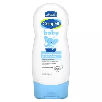 Cetaphil, Детское средство для мытья и шампунь с органической календулой, 7,8 жидких унций (230 мл)