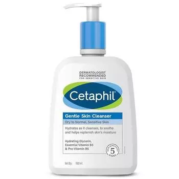Cetaphil Face Wash, нежное очищающее средство для сухой, нормальной чувствительной кожи - 1000 мл | Увлажняющее средство для умывания с ниацинамидом, витамином B5