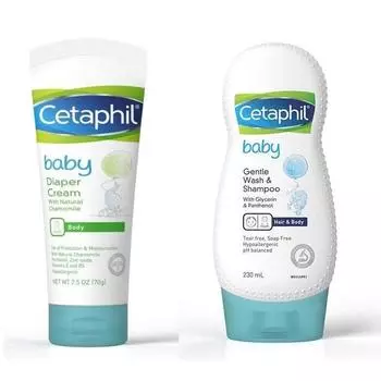 Cetaphil Galderma Baby Gentle Wash Шампунь 230 мл и Крем от опрелостей 70 г