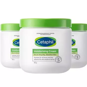Cetaphil Moisturizing Cream, 453g, 3 units