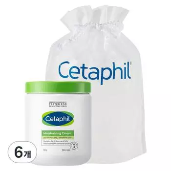 Cetaphil Moisturizing Cream + Pouch Set, 550g, 6 sets