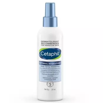Cetaphil Optimal Hydration Body Spray Moisturizer 207ml Lightweight Non-Greasy Deep Moisturizing for Sensitive Skin
