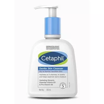 Cetaphil Paraben, Нежное увлажняющее очищающее средство для умывания лица без сульфатов с ниацинамидом, витамином B5 для сухой, нормальной и чувствительной кожи 125ml