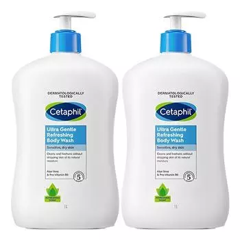 Cetaphil Ultra Gentle Body Wash Refreshing, 1L, 2 units