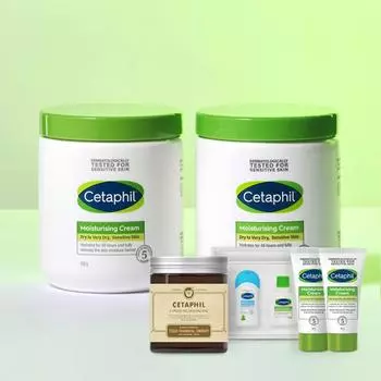 Cetaphil увлажняющий гипоаллергенный крем высокой увлажняющей способности большой емкости 550 г 2 + 100 г крем 2 дорожный мини 550g x 2
