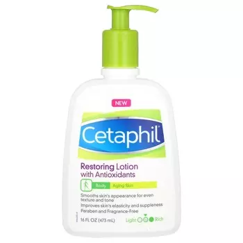 Cetaphil, восстанавливающий лосьон с антиоксидантами, средней консистенции, без отдушек, 16 жидких унций (473 мл)