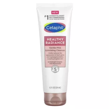 Cetaphil, Здоровое сияние, нежное отшелушивающее очищающее средство с PHA, 4,2 жидких унций (124 мл)