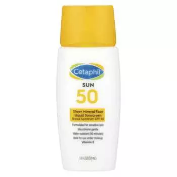 Cetaphil, Жидкий солнцезащитный крем для лица с минералами ши, SPF 50, 1,7 жидких унций (50 мл)