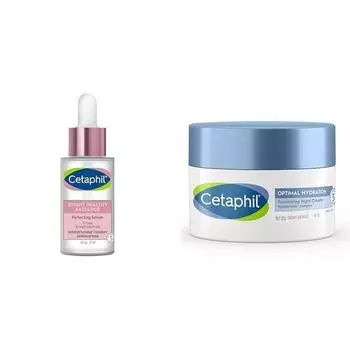CetaphilBrightHealthyRadianceBrighteningGlowSerum30mlGentleBrightTechnology&DullnessОптимальное увлажнениеВосстанавливающий ночной крем 50 г