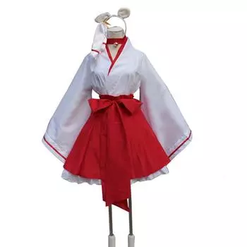 CEXIN Костюм Косплей Аксессуары Косплей Одежда Inu x Me SS Shirakiin Riricho IS Infinite Stratos Shinonono Houki Shrine Maiden Костюм Школа