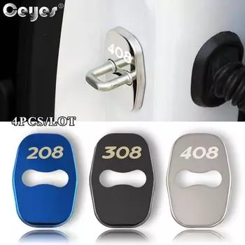 Ceyes 4 шт. крышка дверного замка автомобиля для Peugeot 308 408 508 208 3008 2008 эмблемы автомобильные аксессуары Стайлинг