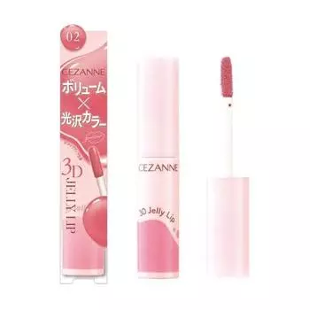Cezanne 3D Jelly Lip 02 Milk Rose 5g Блестящая помада для губ Milky Rose Прозрачность