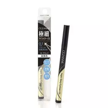 Cezanne Extra Fine Eyeliner 10 Black 0.48ml Liquid Eyeliner Waterproof Moisture Proof High Color