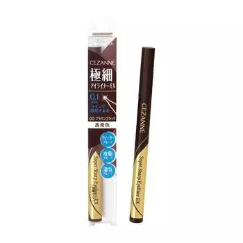 Cezanne Extra Fine Eyeliner EX 00 Brown Black 0.48ml Жидкая подводка для глаз Водостойкая Влагостойкая Яркая Цветная