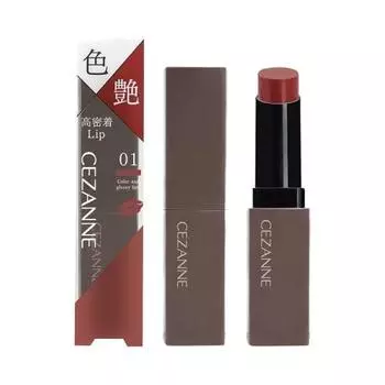 Cezanne Lip Color Shield 01 Fig Brown 3.7g Гелевая мембрана для губ Красивый цвет, трудно поддается падению