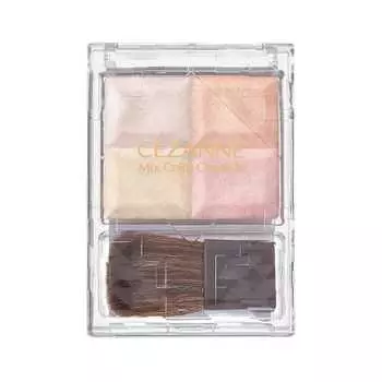 Cezanne Mixed Color Cheek N10 Pale Highlight 7.1g Натуральный блеск Прозрачный 4-цветный хайлайтер