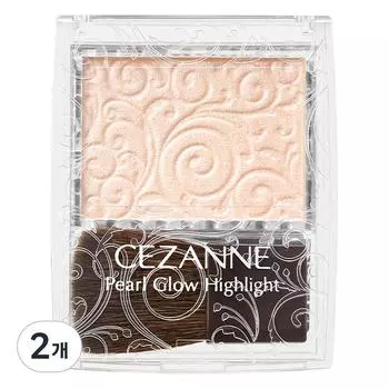 Cezanne Pearl Glow Highlight 2.4g, 01 Champagne Beige, 2 pieces