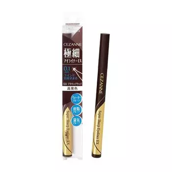 Cezanne Ultra Fine Eyeliner Ex 00 Brown Black 0.48ml Жидкая подводка для глаз Водостойкая Влагостойкая