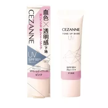 Cezanne UV Tone Up Base Pink 30g Основа под макияж Ruddy Skin Водостойкая SPF50+/PA++++