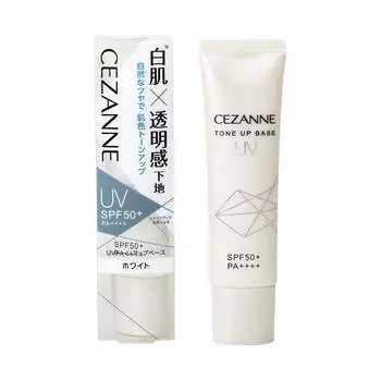 Cezanne UV Tone Up Base White 30g Makeup Base White Skin Waterproof 30g SPF50+/PA++++ (x 1)