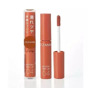 Cezanne Watery Tint Lip 04 Camel Orange 4.0g Tint Formula Long Lasting Gloss