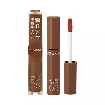 Cezanne Watery Tint Lip 08 Cafe Brown Tint Formula Стойкий блеск для губ 4,0 г