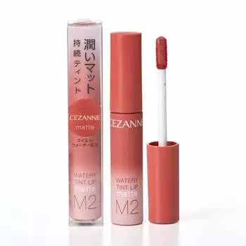 Cezanne Watery Tint Lip Matte M2 Warm Orange 4.0g Tint Formula Matte Lip