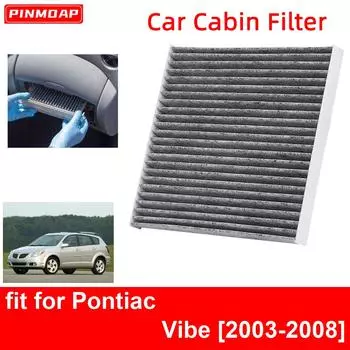 CF10374 CP374 Воздушный фильтр салона автомобиля для Pontiac Vibe 2003-2008 Автофильтры Углеродное волокно белый