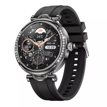 CF32 умные часы женские модные наручные часы Bluetooth звонок мониторинг здоровья женский браслет фитнес спорт женские умные часы чёрный