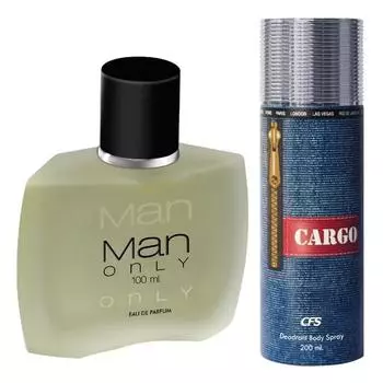 CFS Man Only Black EDP стойкие духи и дезодорант-спрей для тела Cargo Blue
