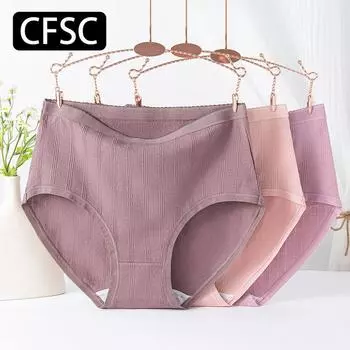 CFSC Женское нижнее белье больших размеров, однотонное нижнее белье с принтом M серый