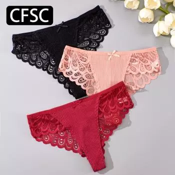 CFSC Женское нижнее белье больших размеров, однотонное нижнее белье с принтом