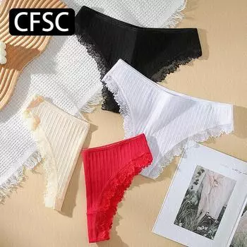 CFSC Женское нижнее белье больших размеров, однотонное нижнее белье с принтом XL белый