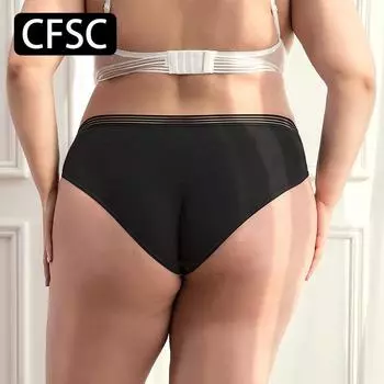 CFSC Женское нижнее белье больших размеров, однотонное нижнее белье с принтом L чёрный