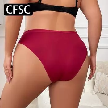 CFSC Женское нижнее белье больших размеров, однотонное нижнее белье с принтом XL чёрный