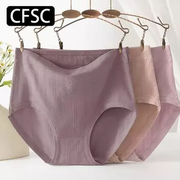 CFSC Женское нижнее белье больших размеров, однотонное нижнее белье с принтом M кофейный