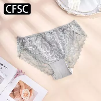 CFSC женское нижнее белье большого размера, однотонное нижнее белье с принтом, кружевные трусики большого размера XL белый