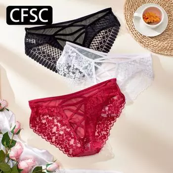 CFSC Женское нижнее белье большого размера, однотонное кружевное нижнее белье с принтом L