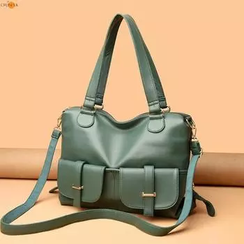 CFUN YA Desinger модная трендовая кожаная женская сумка, большие женские сумки через плечо, женская сумка-тоут, сумка-мессенджер Mochila Sac M чёрный