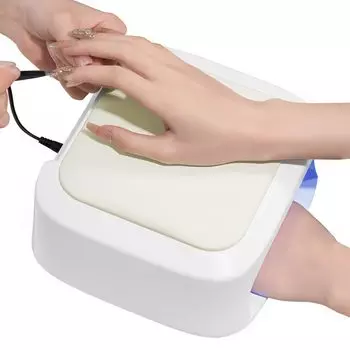 CGBE LED UV Nail Light 48W Gel Nail Light UV Lamp for Resin with Nail Armrest Профессиональный светильник для быстрой полимеризации с таймером на 3 шага для ногтей белый