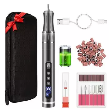 CGBE Машинка для ногтей электрическая машинка для ногтей пилочка для полировки ногтей полировка ногтей обработка кутикулы отшелушивающая машинка для ногтей профессиональная вращение 30000 об/мин