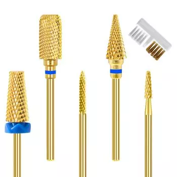 CGBE Насадки для ногтей 5 шт. Диаметр вала насадки для маникюрной машинки Полировка ногтей Полировка кутикулы Сверло для ногтей Удаление кутикулы Гель для шлифовки